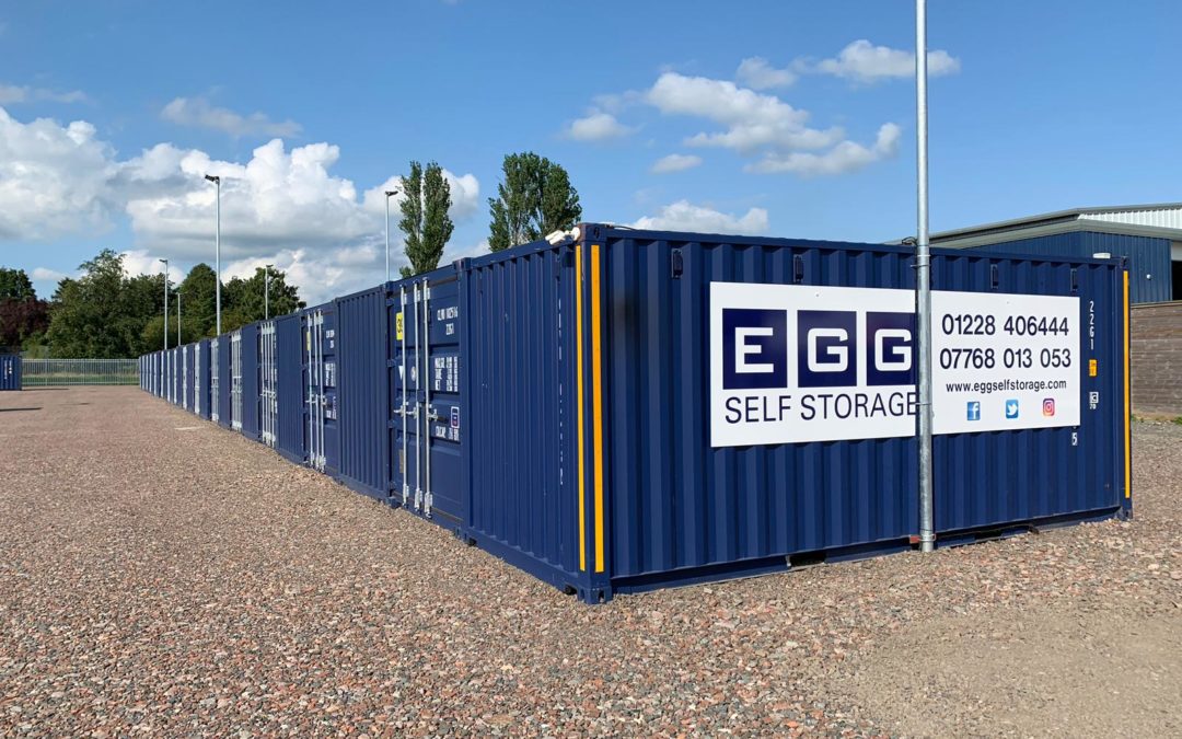 egg self storage units blue containers drive up access